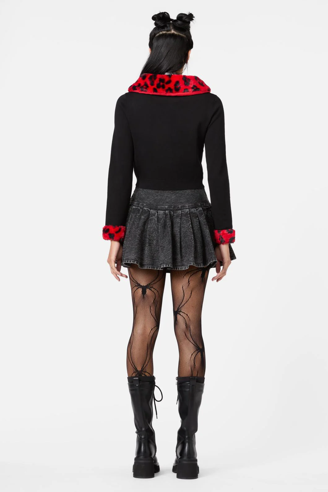 Moggy Faux Fur Trim Cardigan - Image 4