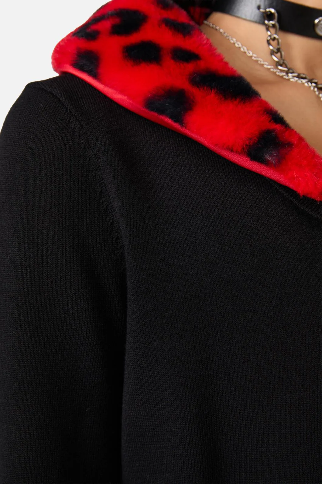 Moggy Faux Fur Trim Cardigan - Image 5