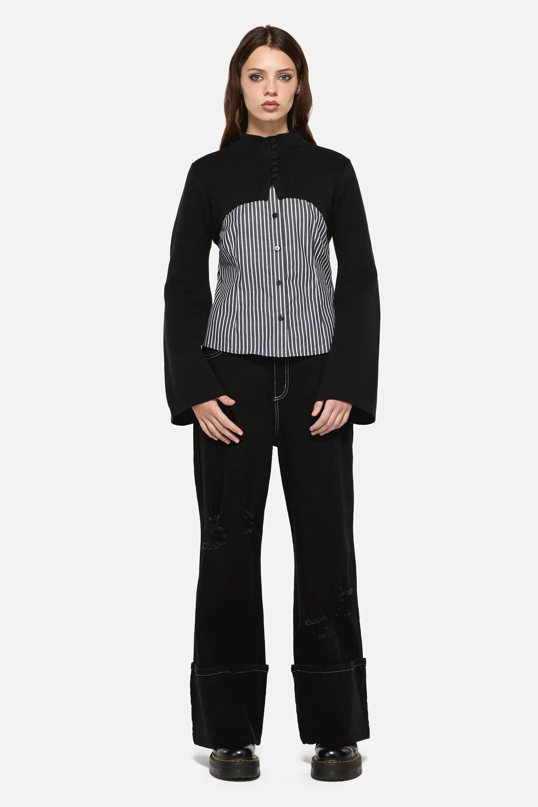 Moggy High Neck Cropped Cardigan - Image 8