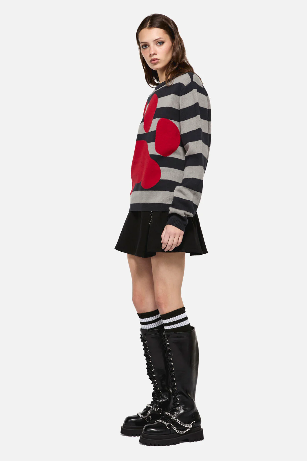 Moggy Stripe Paw Knit - Image 3