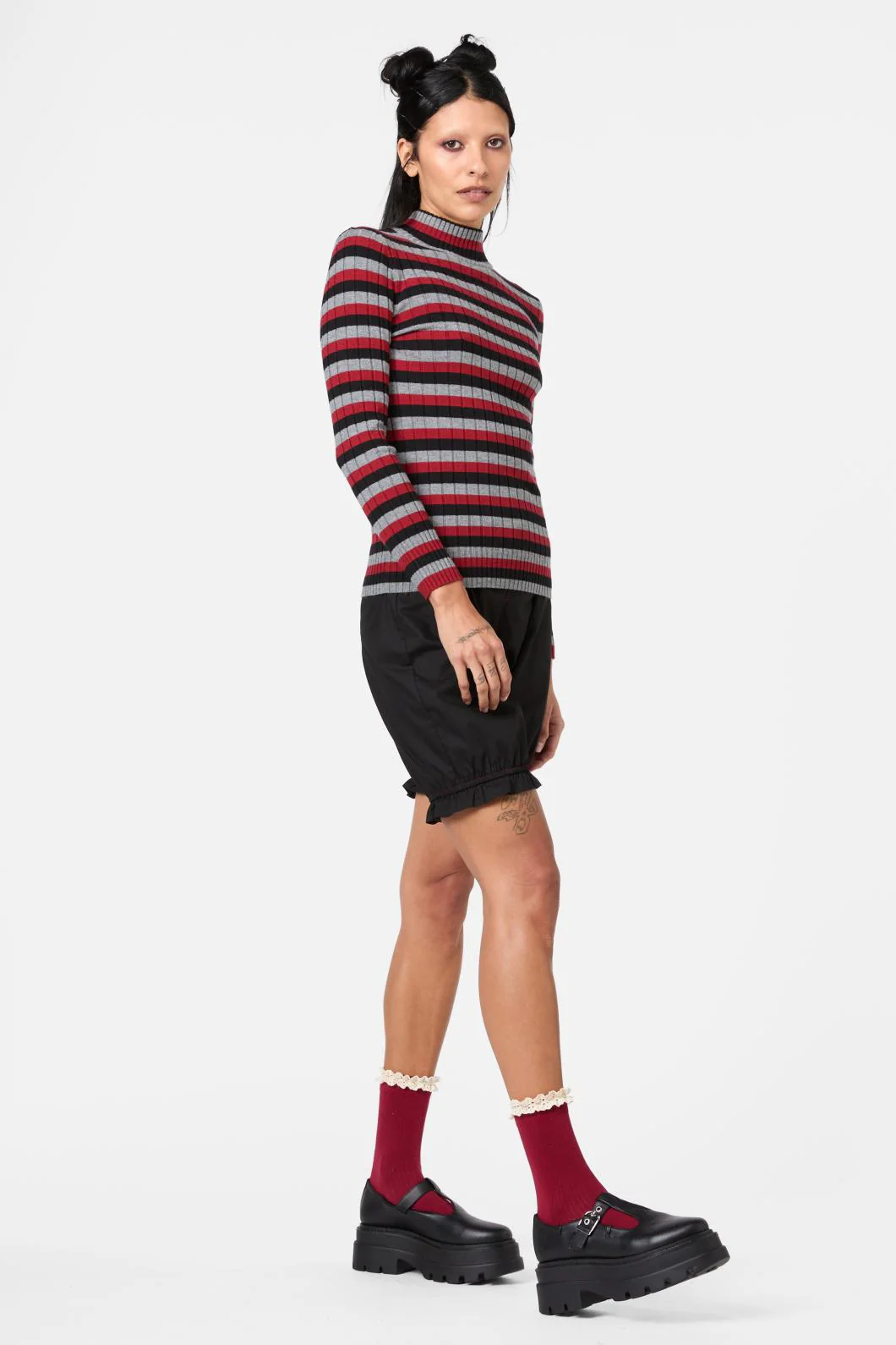 Moggy Tartan Knit Skivvy - Image 5