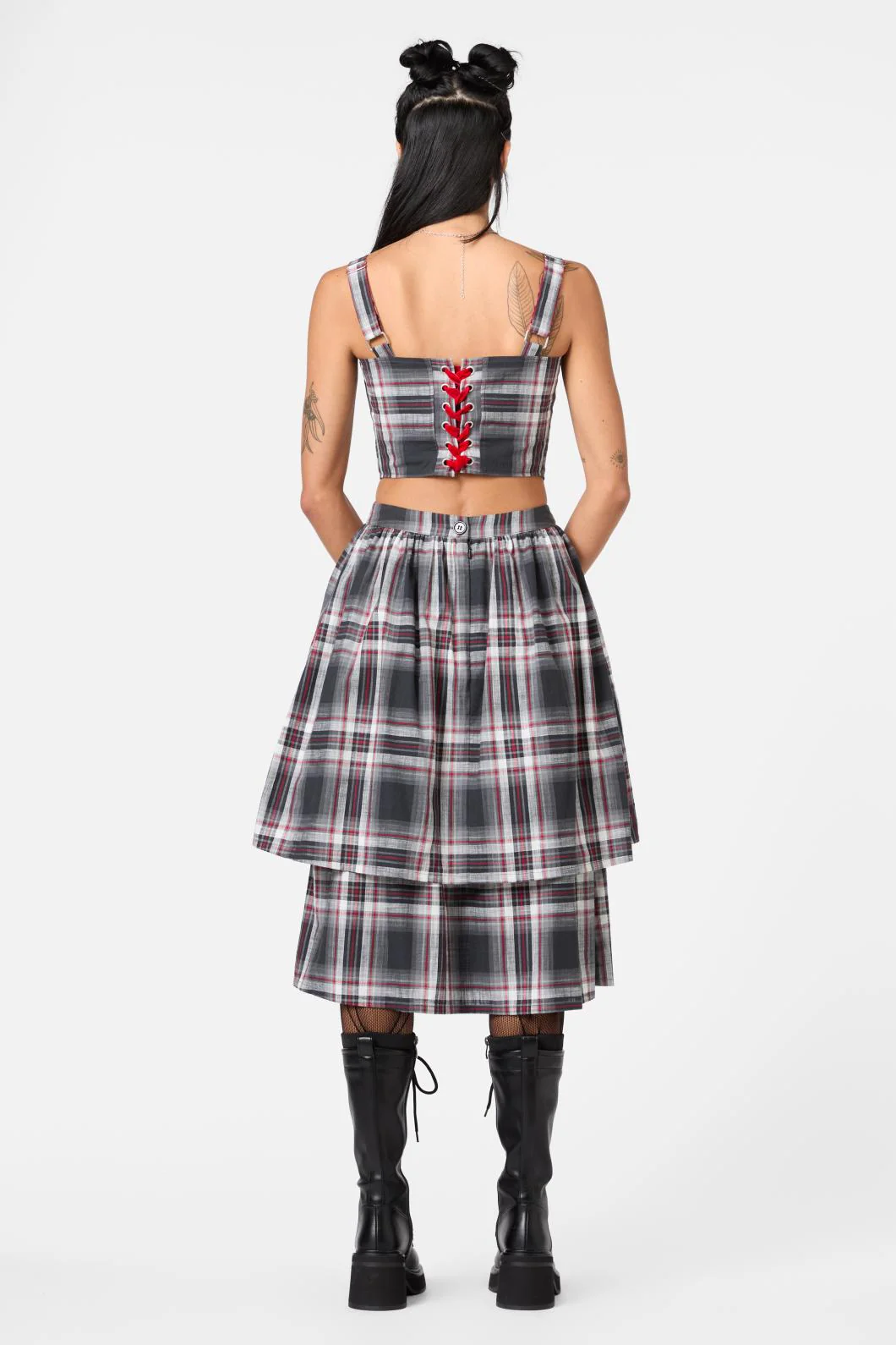 Moggy Tartan Layered Skirt - Image 4