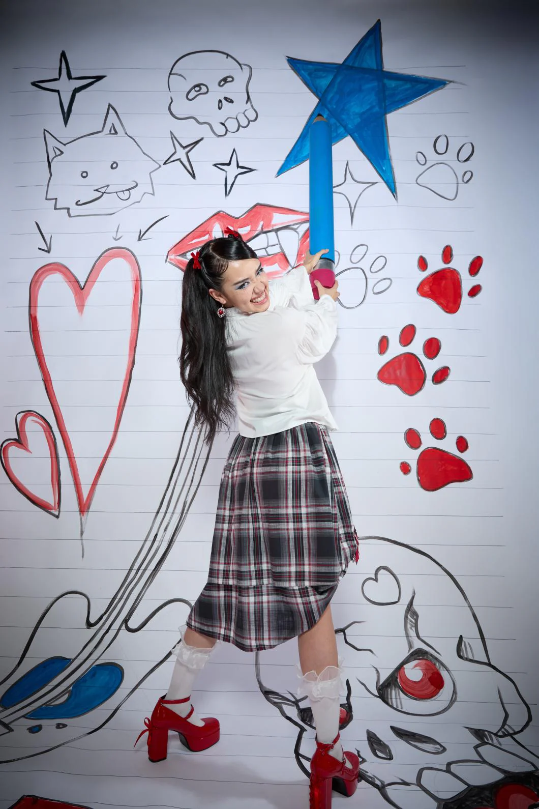 Moggy Tartan Layered Skirt - Image 7