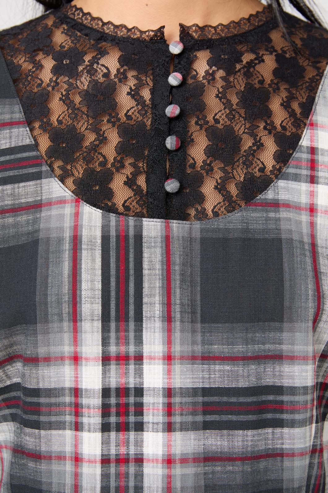 Moggy Tartan Long Sleeve Dress - Image 6