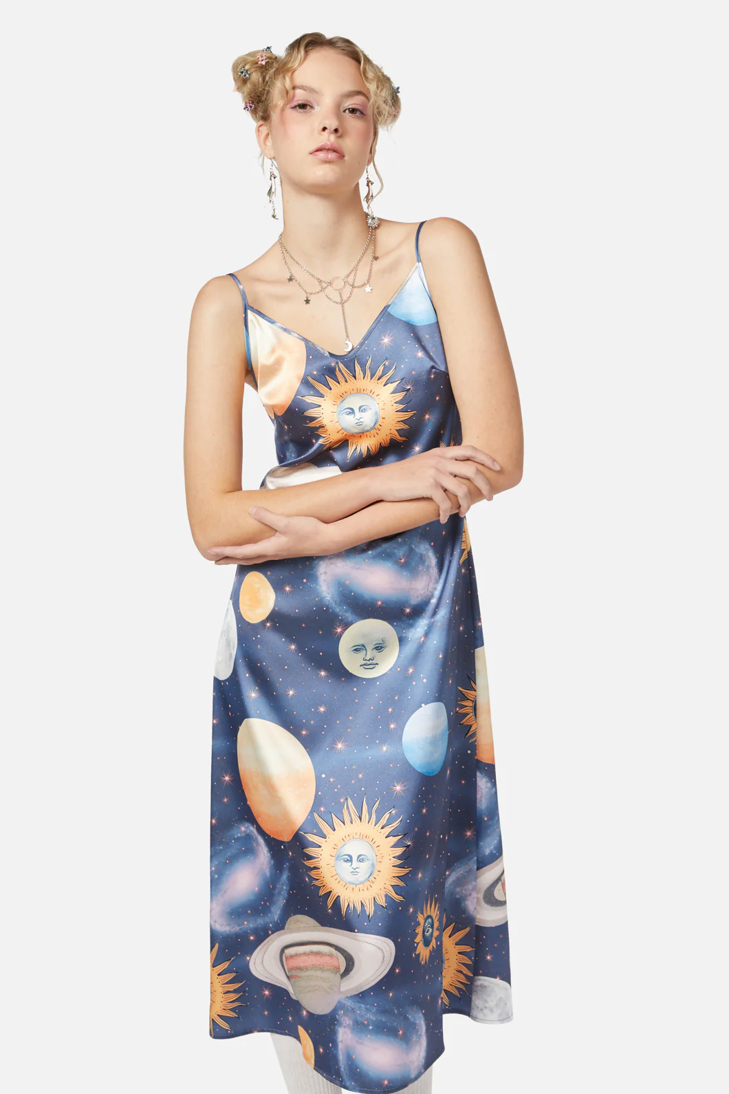 Moonlit Satin Dress - Image 2