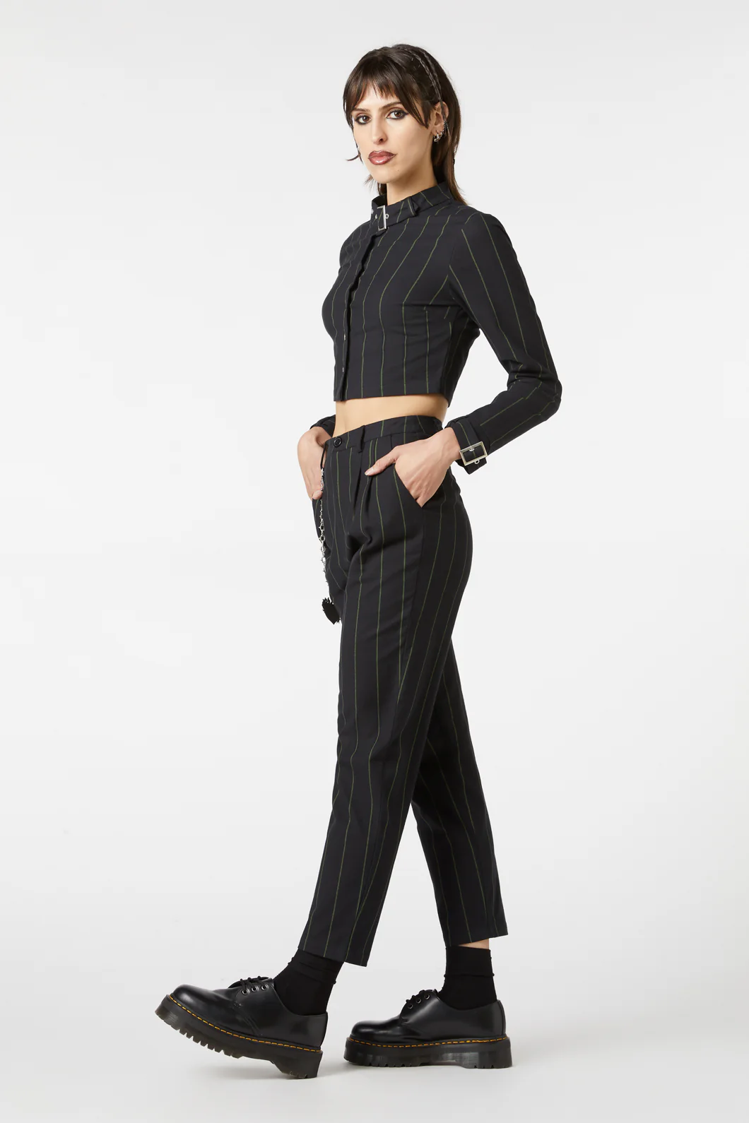 Mystery Pinstripe Blouse - Image 3