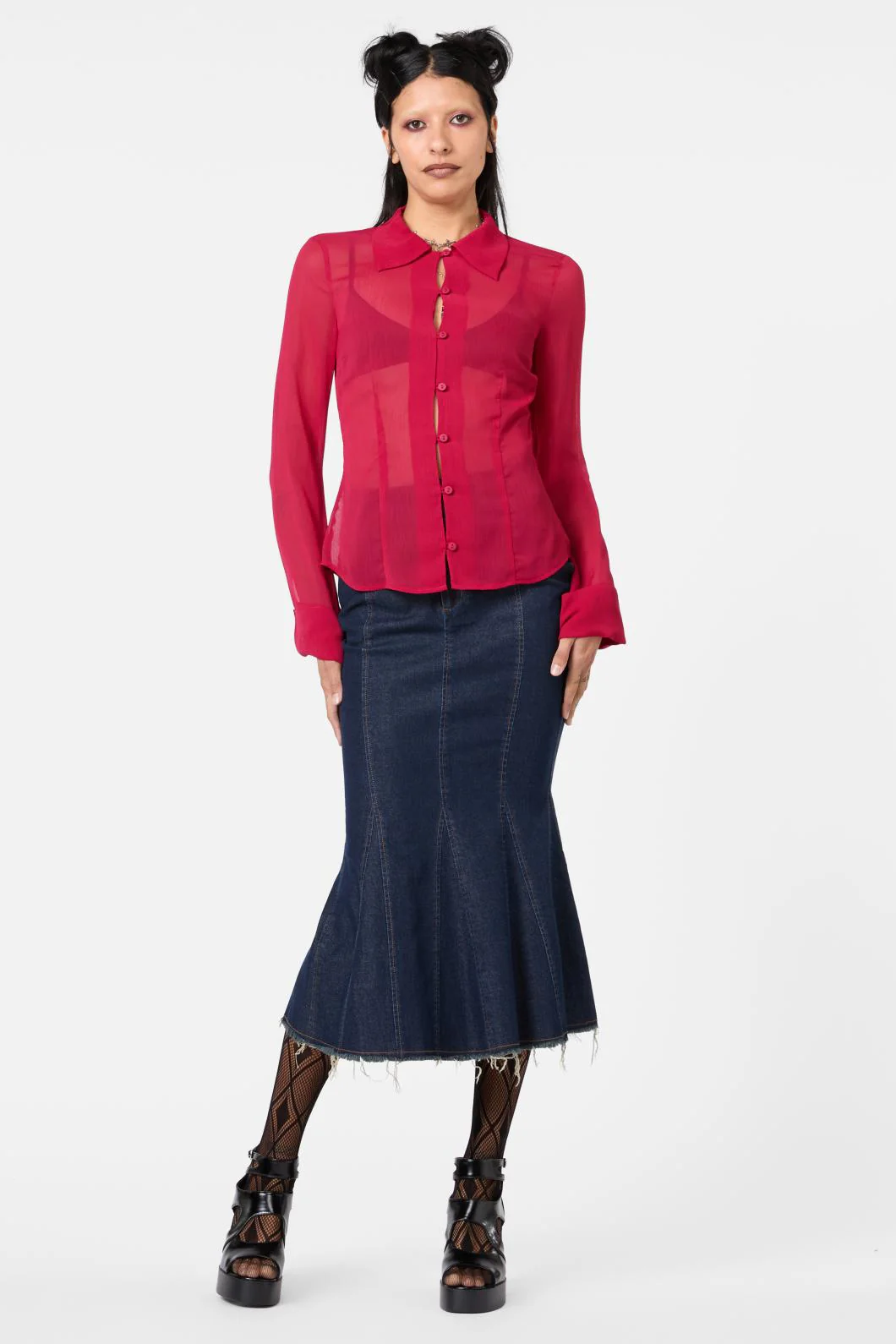 Myth Collared LS Blouse - Image 2