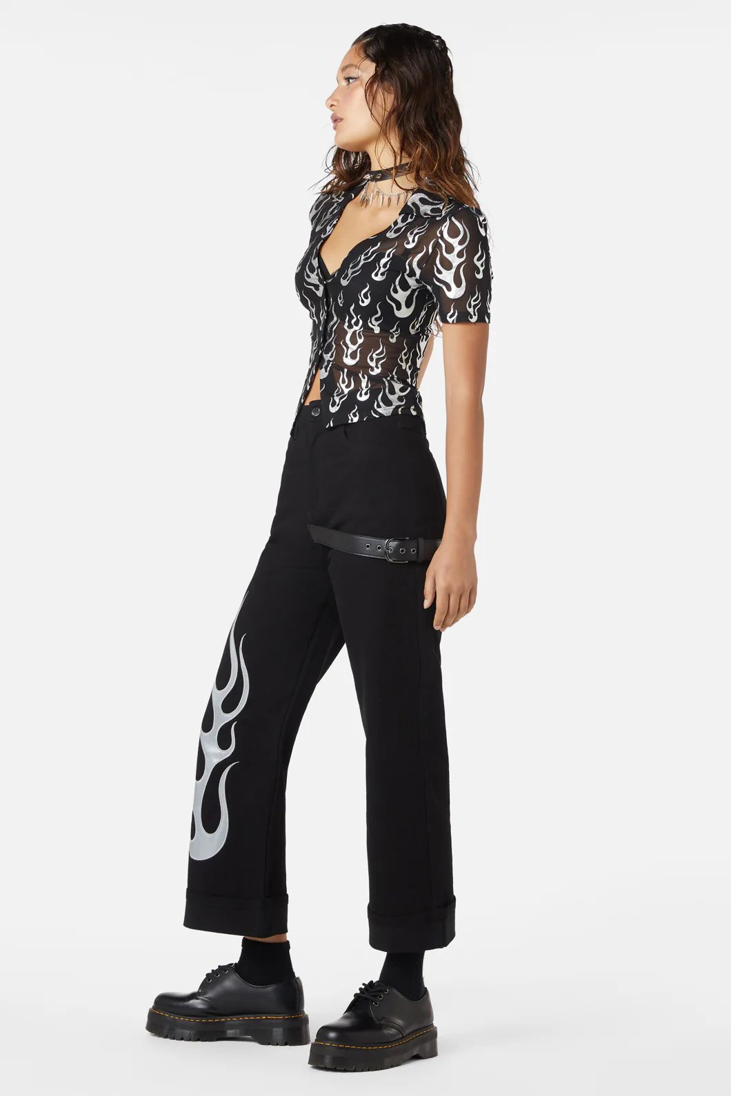Naked Flame Mesh Blouse - Image 3