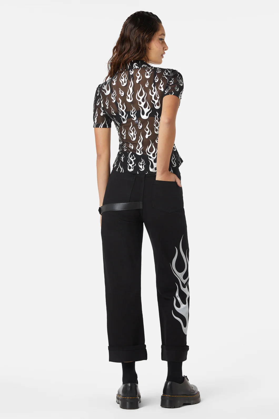 Naked Flame Mesh Blouse - Image 4
