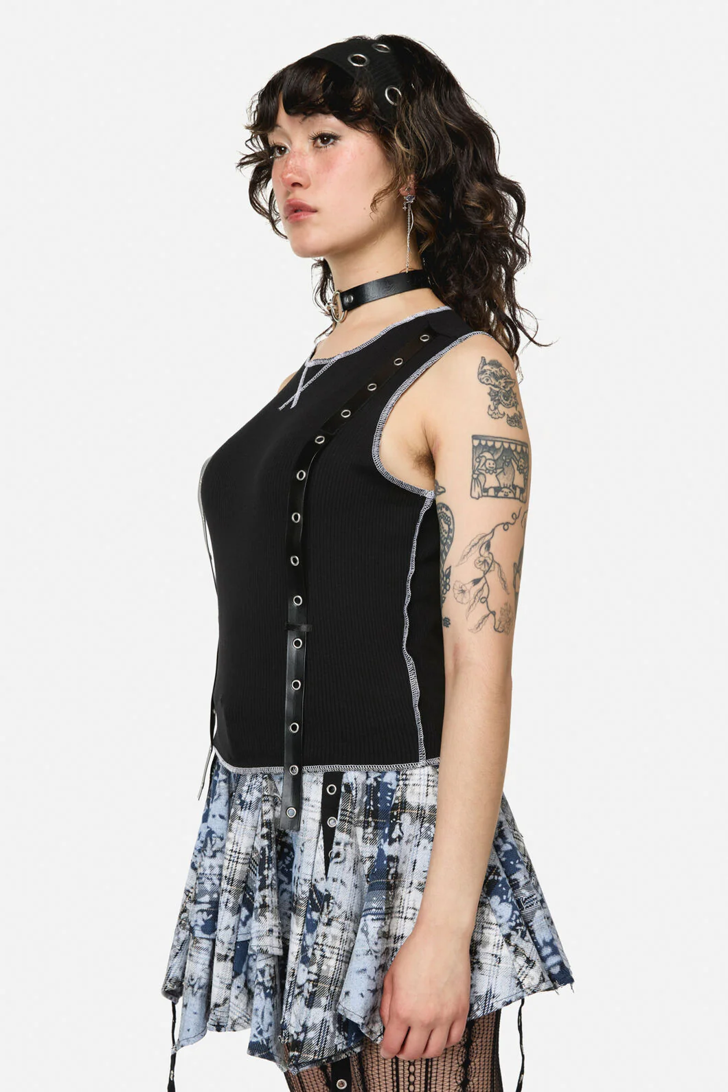 Nancy Eyelet Punk Tank Top - Image 2