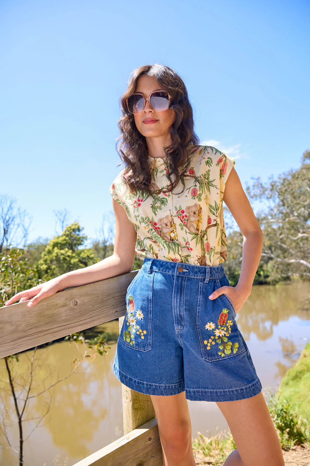 Native Flora Embroidered Short - Image 2