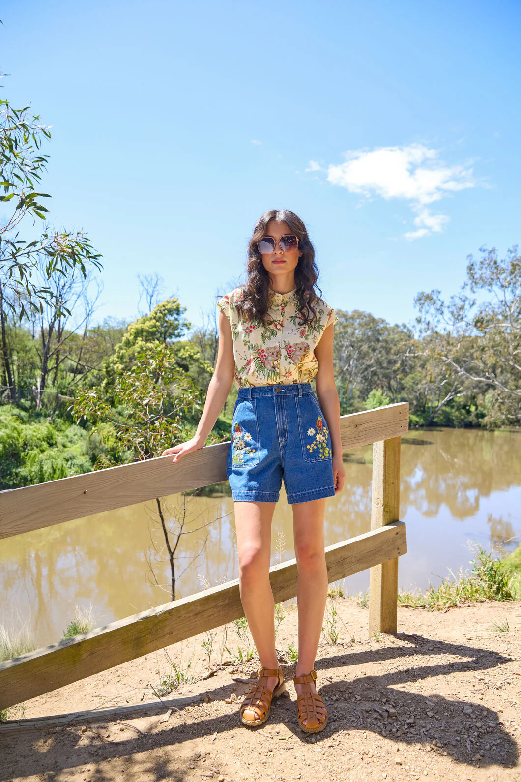 Native Flora Embroidered Short - Image 3