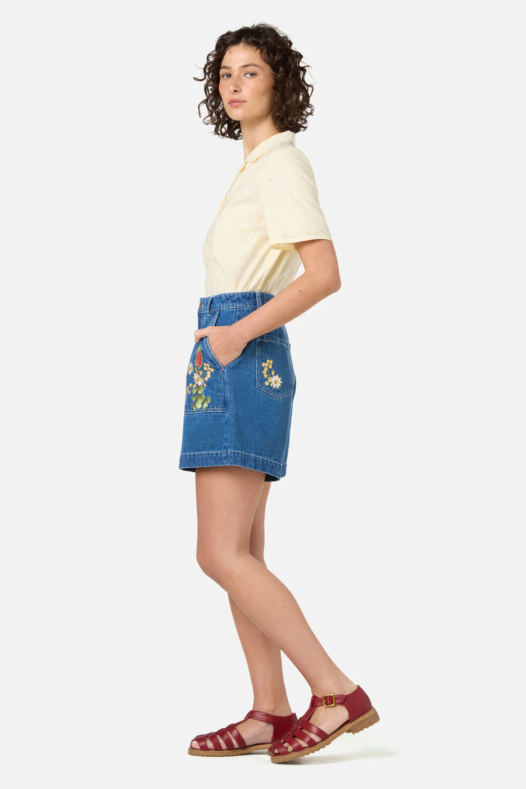 Native Flora Embroidered Short - Image 6