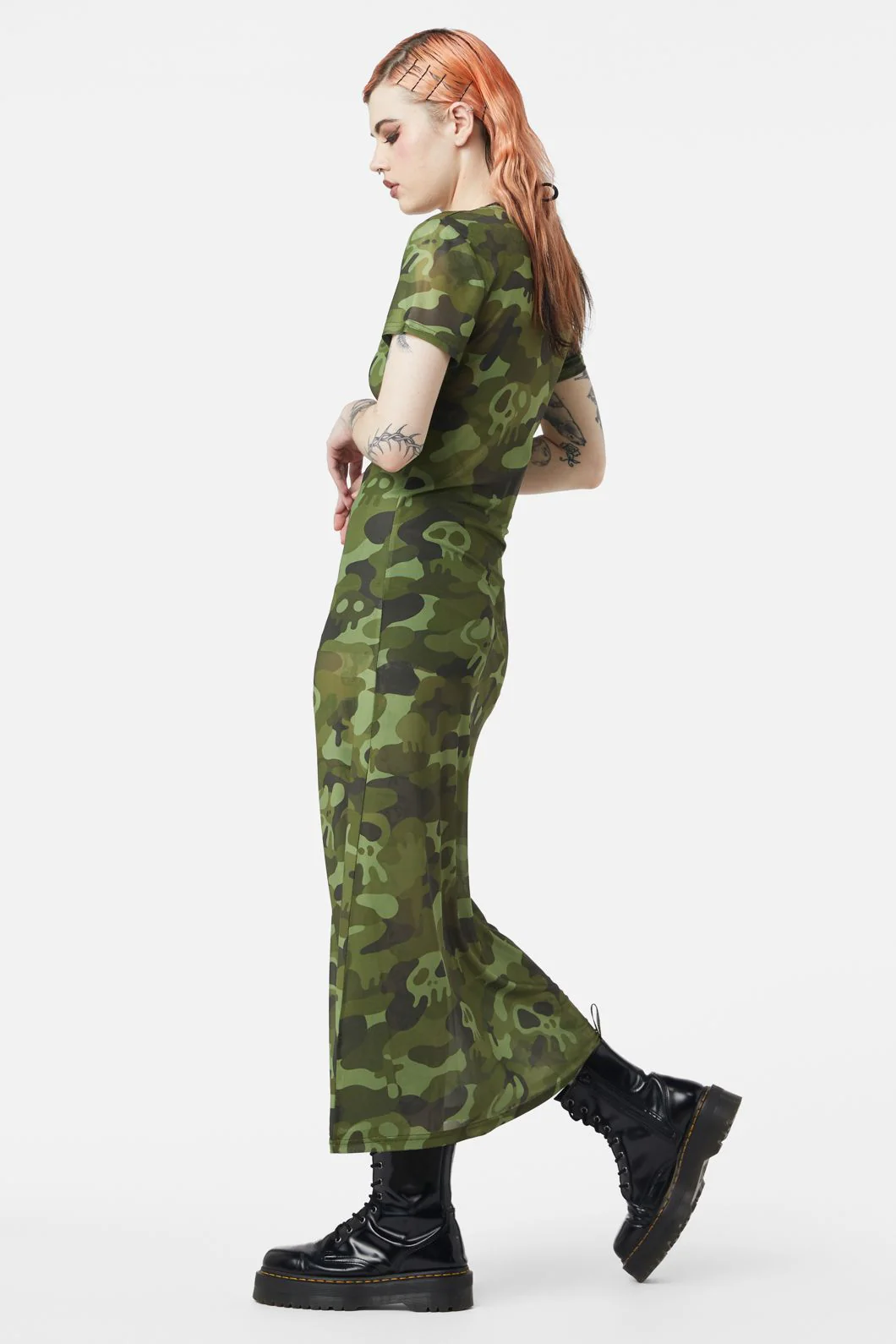 Nook Of The Garden Camo Mesh Dress - Image 3