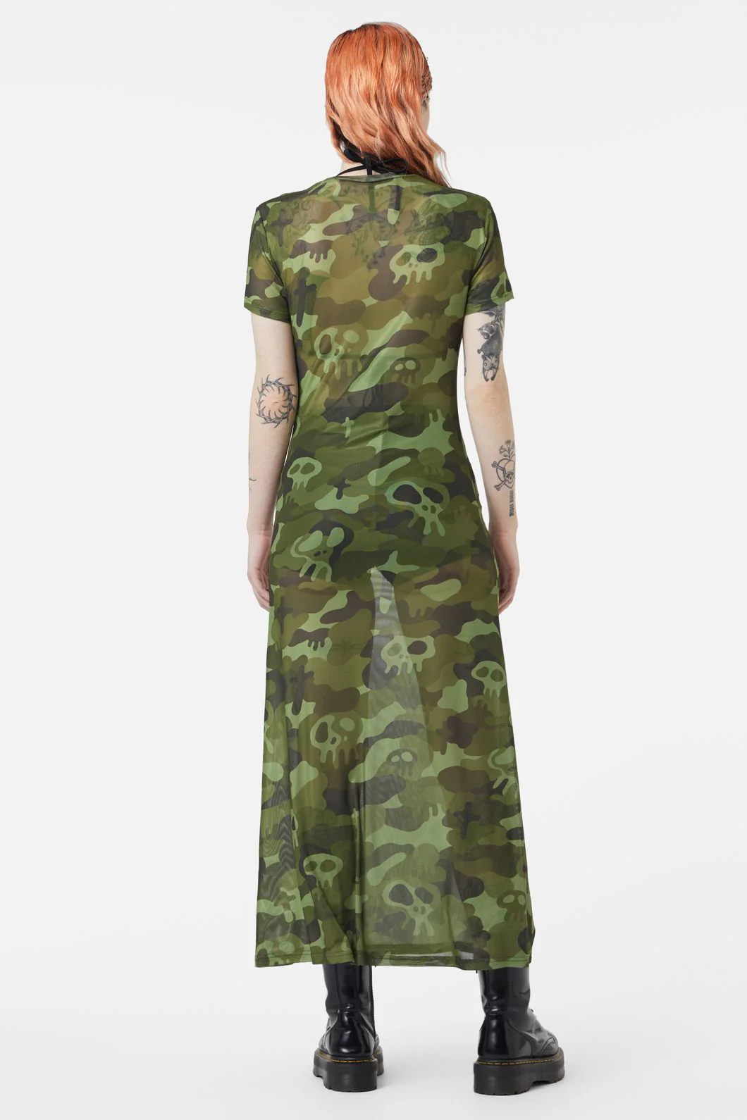 Nook Of The Garden Camo Mesh Dress - Image 4