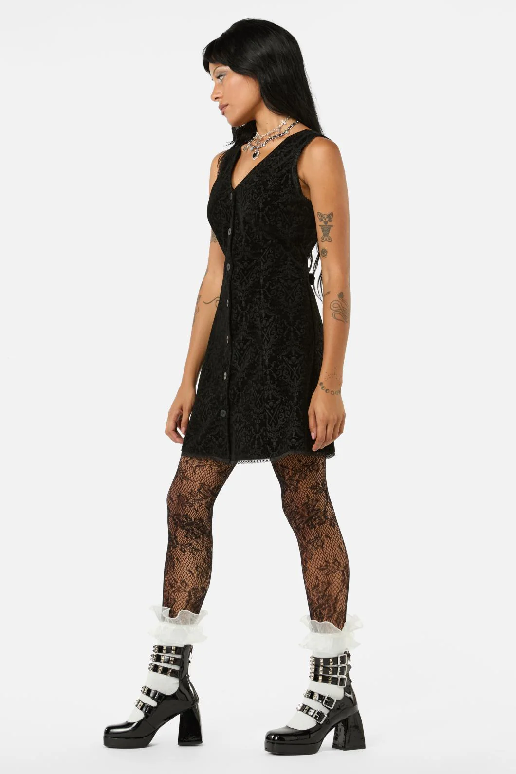 Not Afraid Velvet Pinafore - Image 3