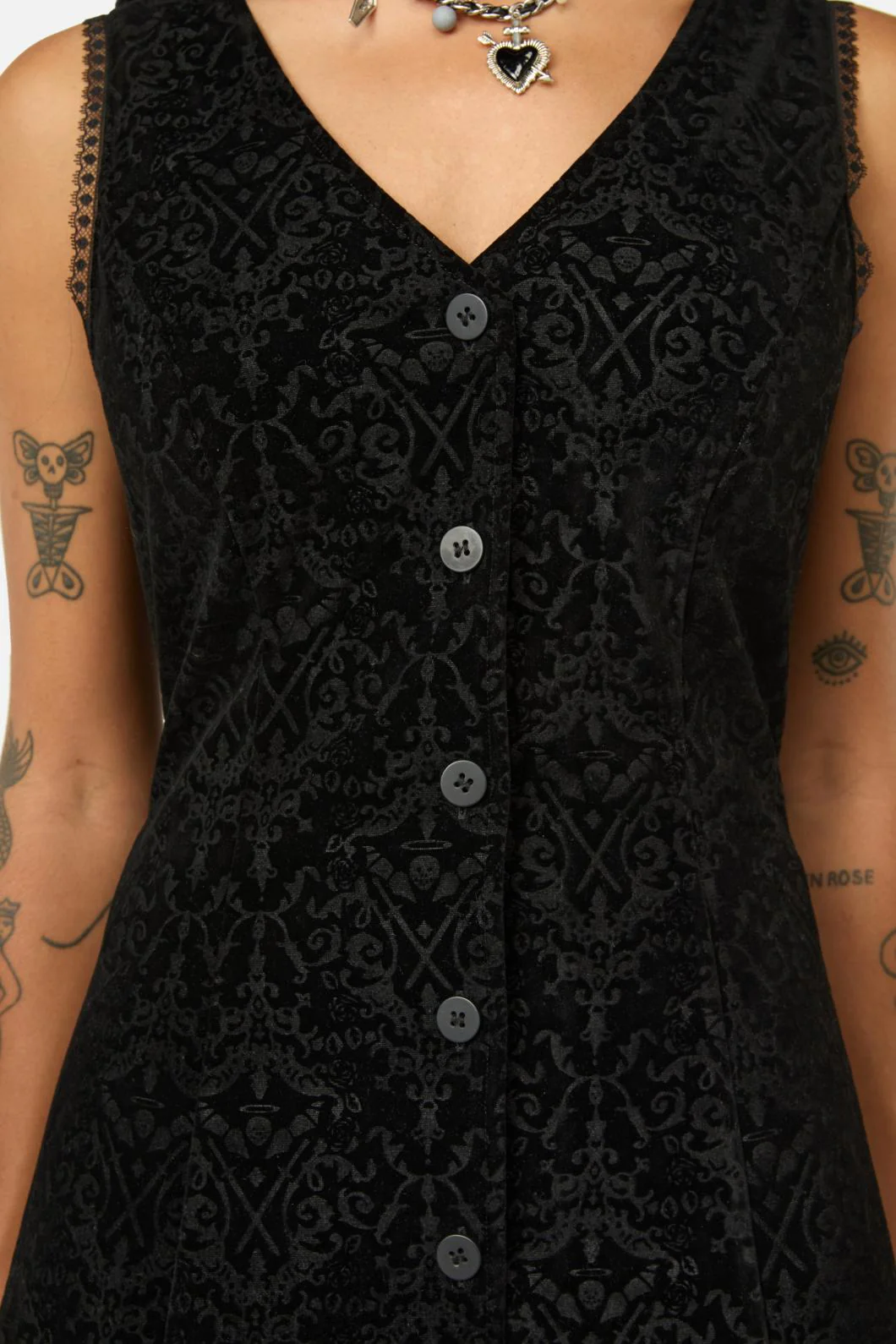 Not Afraid Velvet Pinafore - Image 6