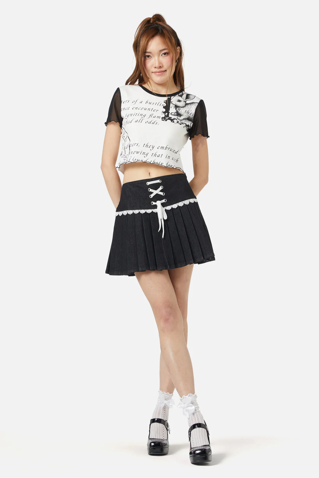 Old Postal Contrast Baby Tee - Image 2