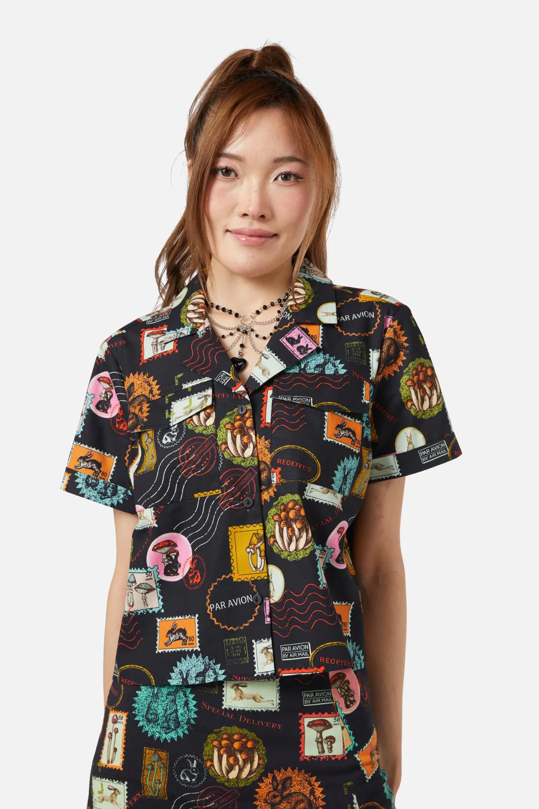 Old Postal Printed Blouse - Image 2