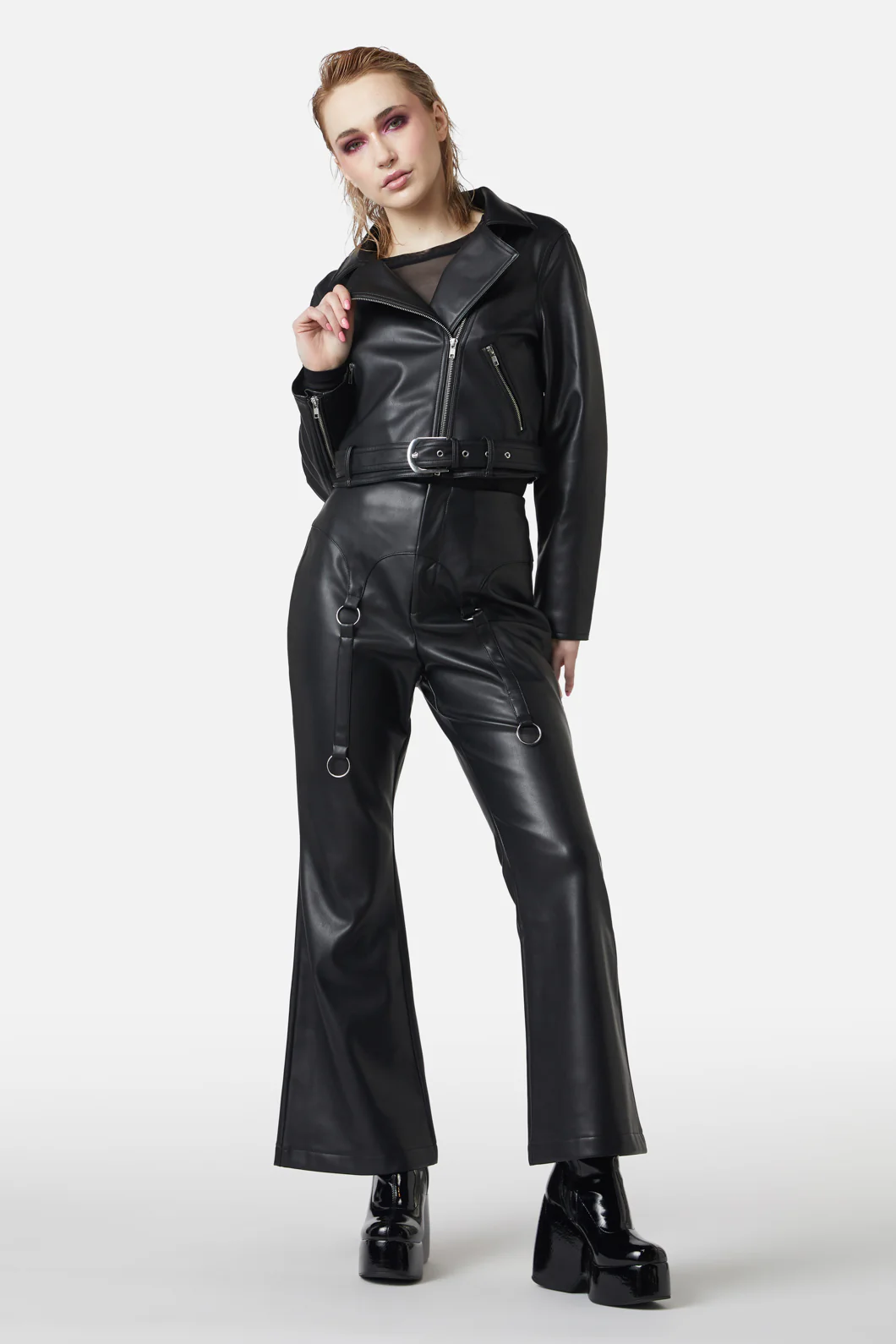 Ornate Metal Pu Jacket - Image 3