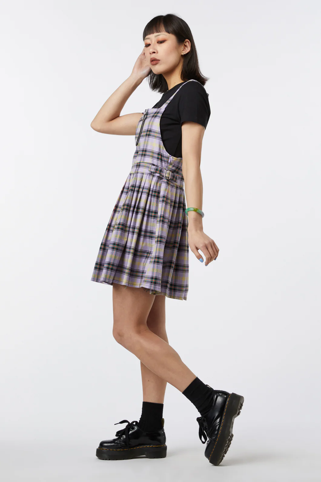 Outsider Tartan Pleat Pinny - Image 3