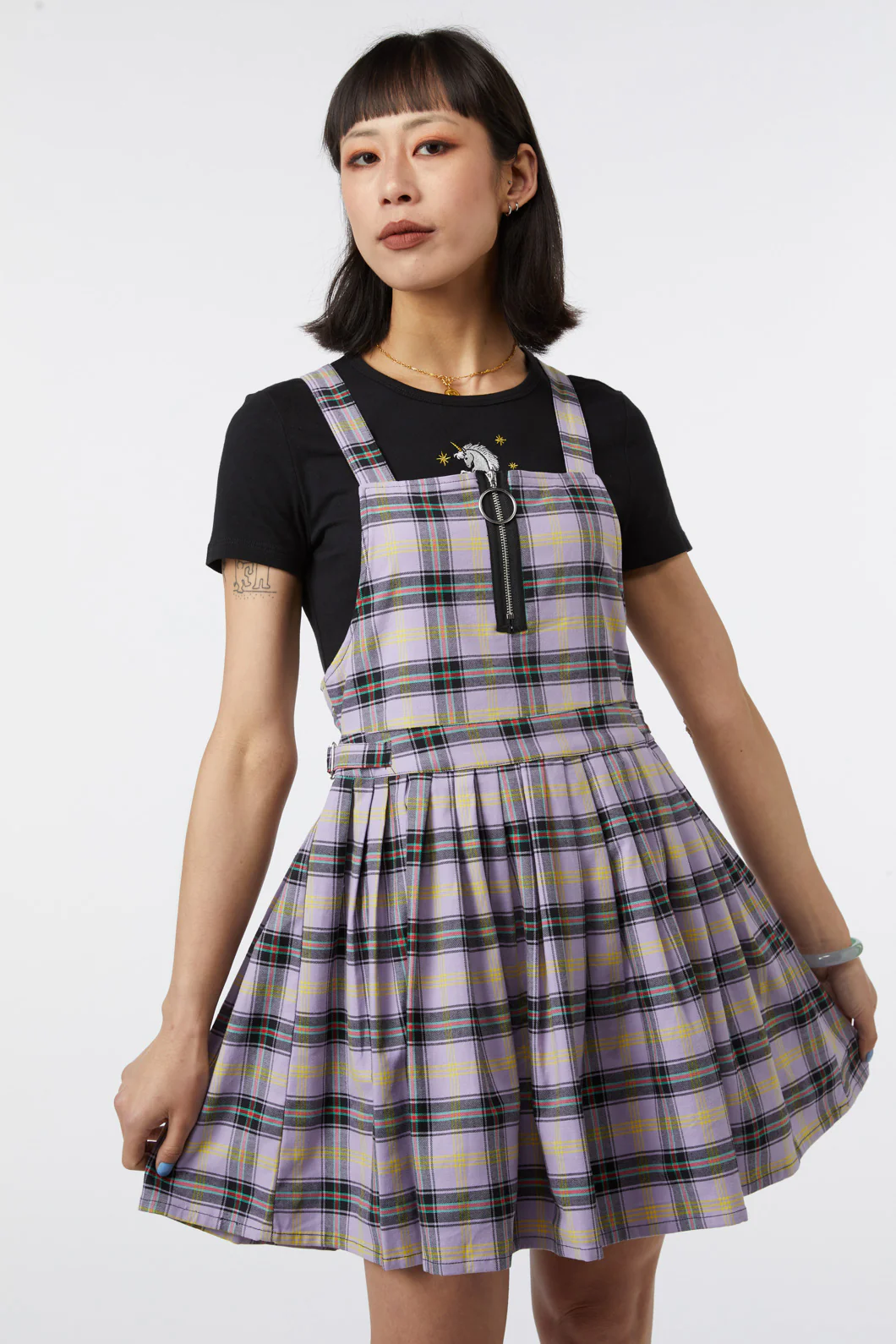 Outsider Tartan Pleat Pinny - Image 5