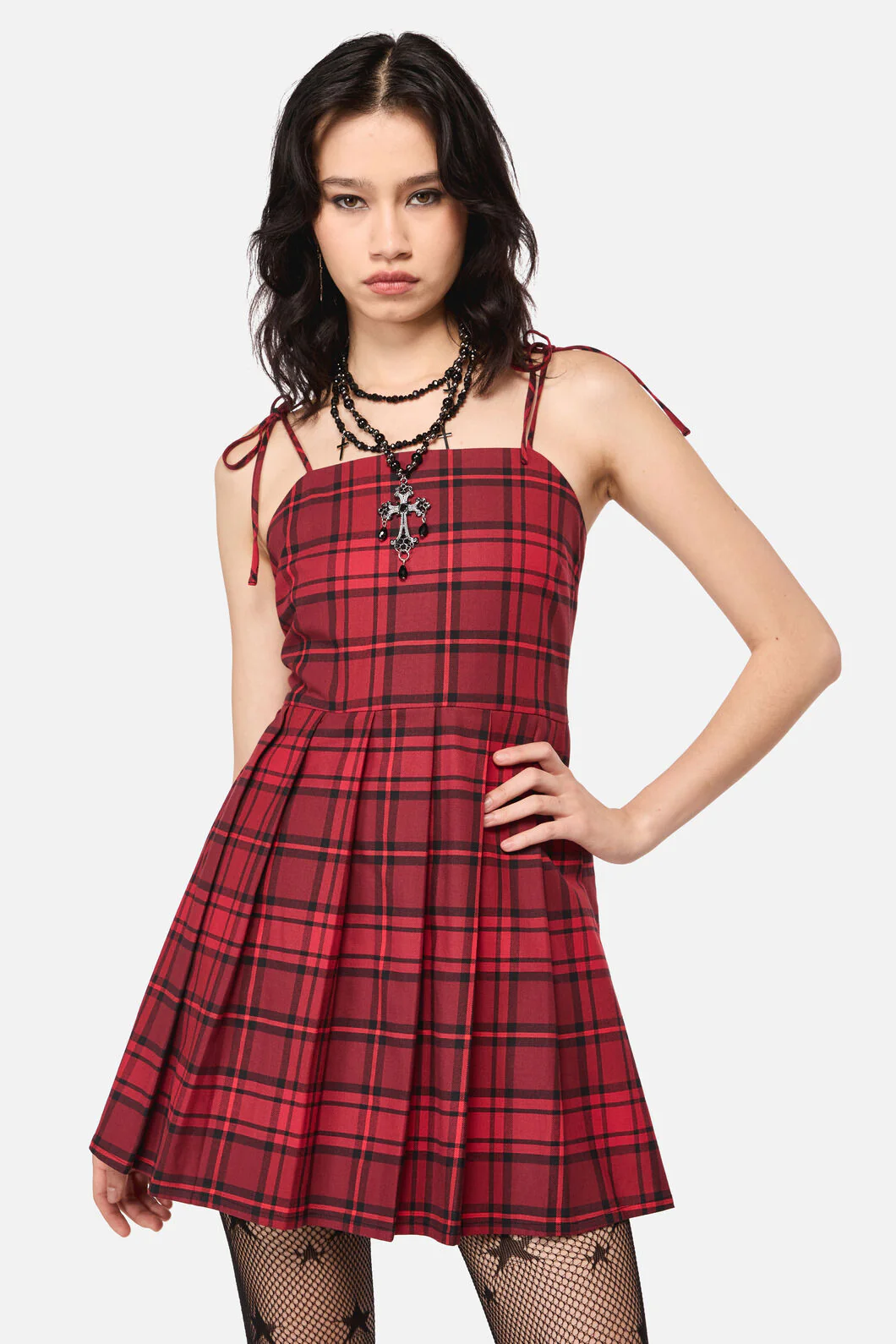 Over It Tartan Dress - Image 4