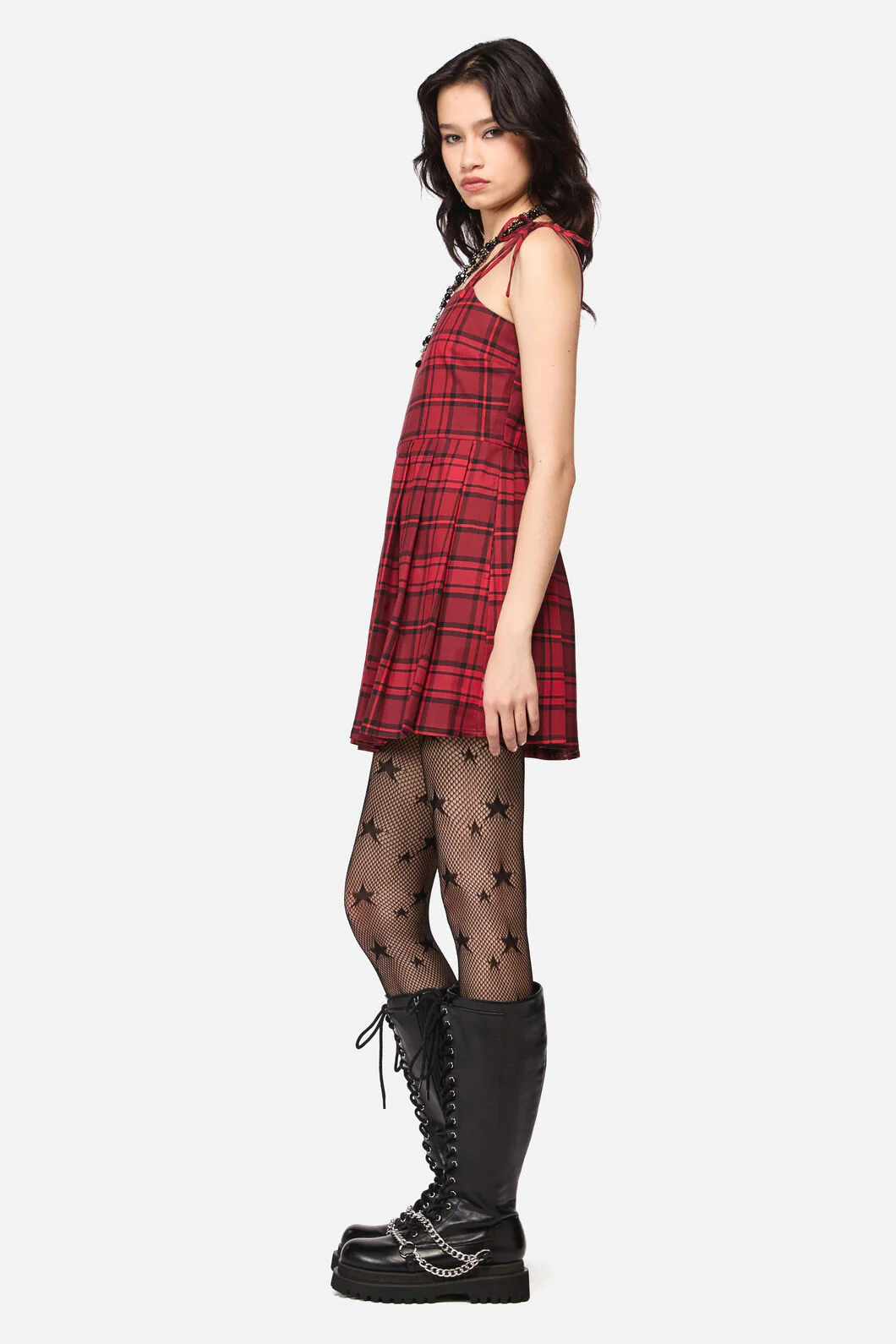 Over It Tartan Dress - Image 5