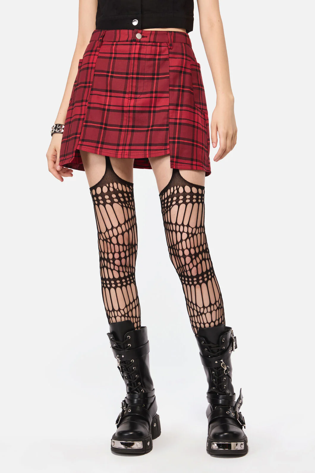 Over It Tartan Mini Skirt - Image 4