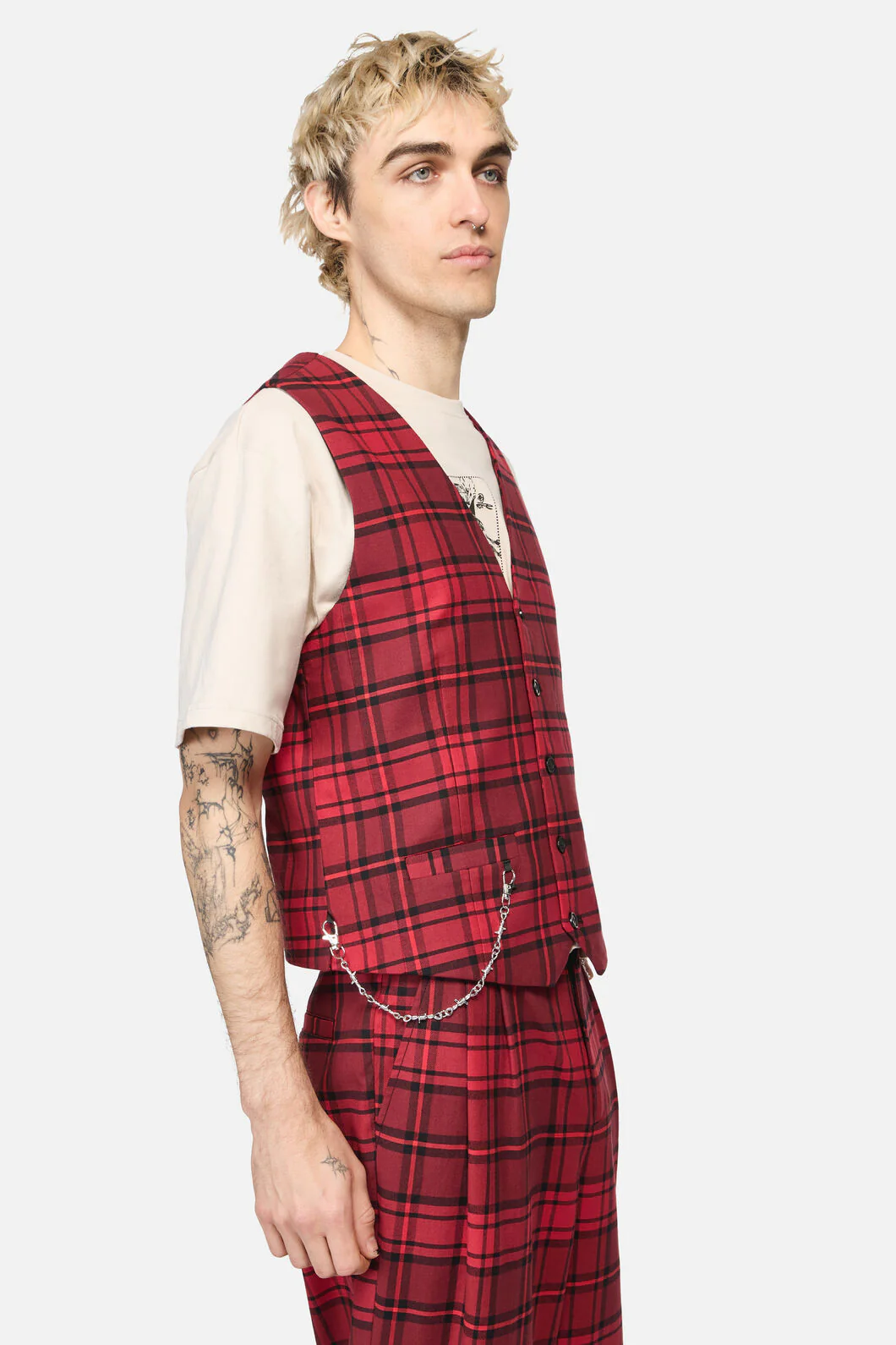 Over It Tartan Vest - Image 2