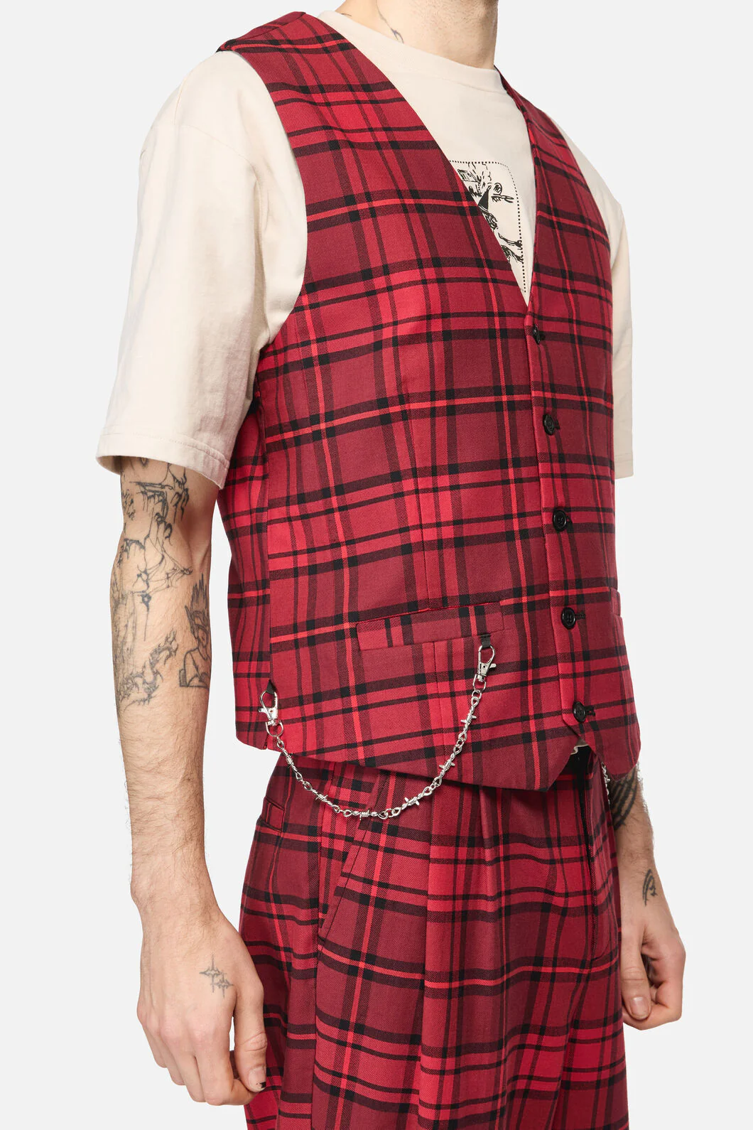 Over It Tartan Vest - Image 4