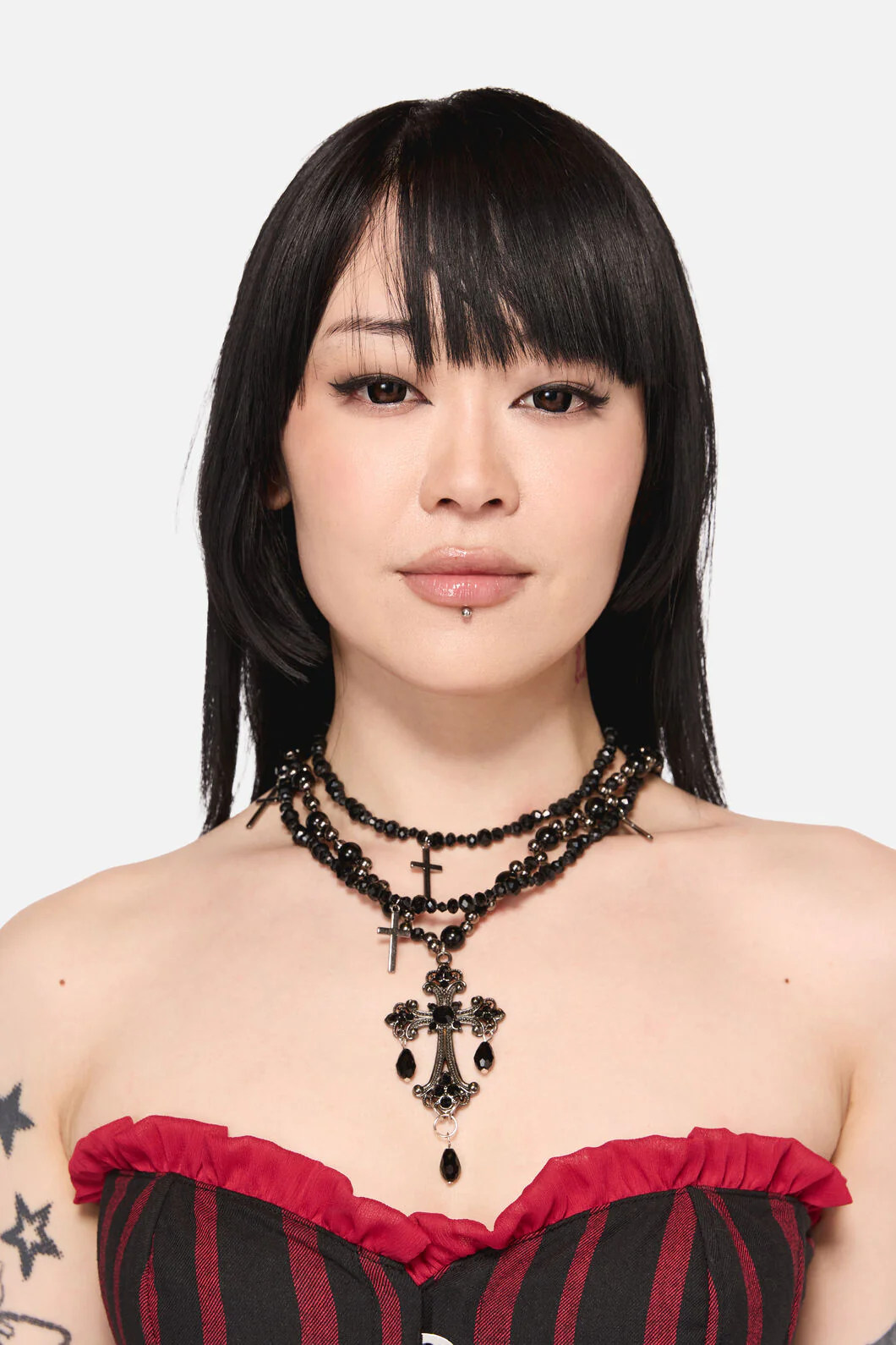 Oversized Layered Goth Necklac