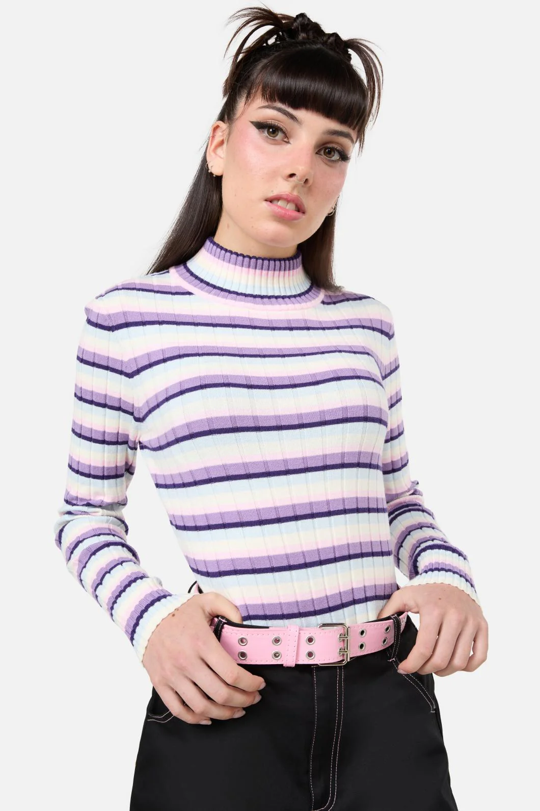 Pale Pink Eyelet Belt - Image 2