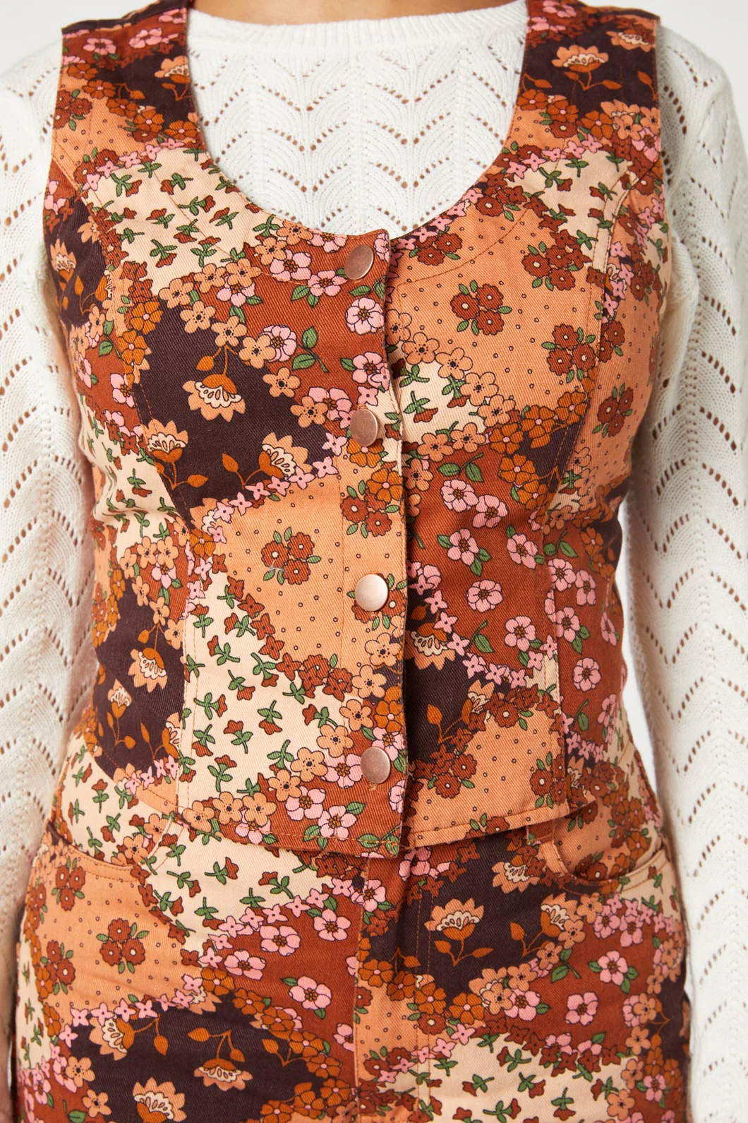 Patchwork Flower Vest - Image 5