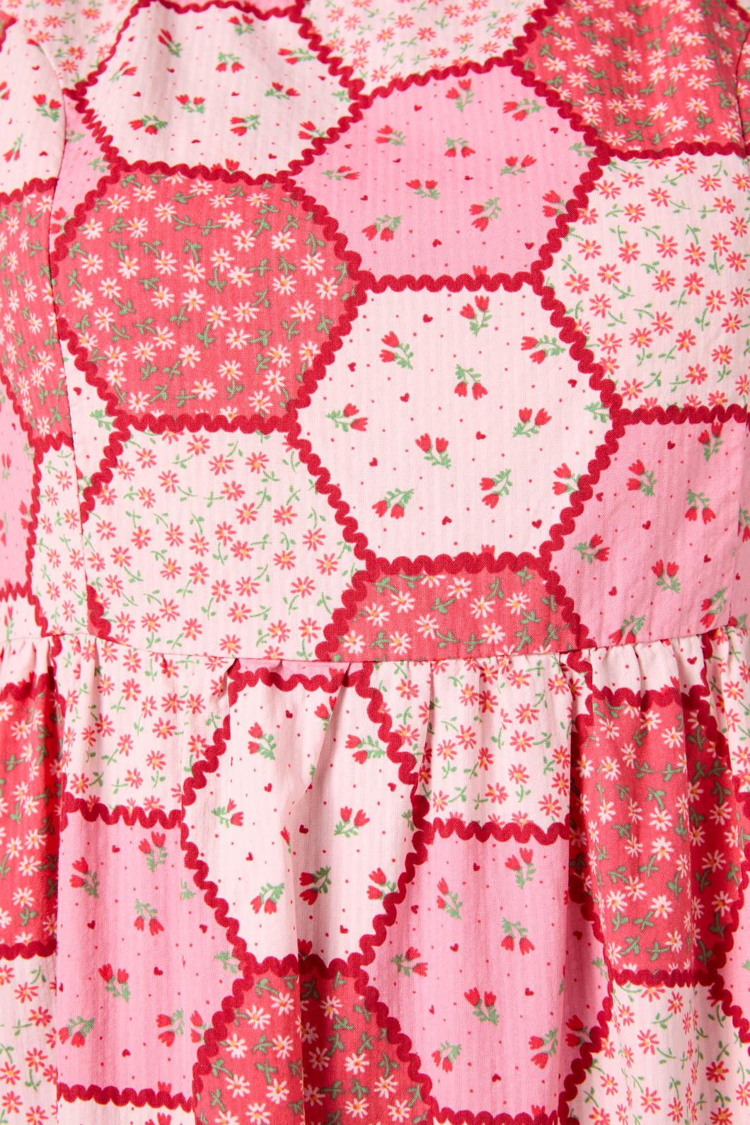 Patchwork Tiered Midi Dress - Image 8