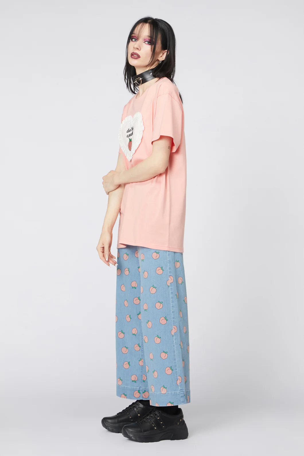 Peach Applique Cotton Tee - Image 3