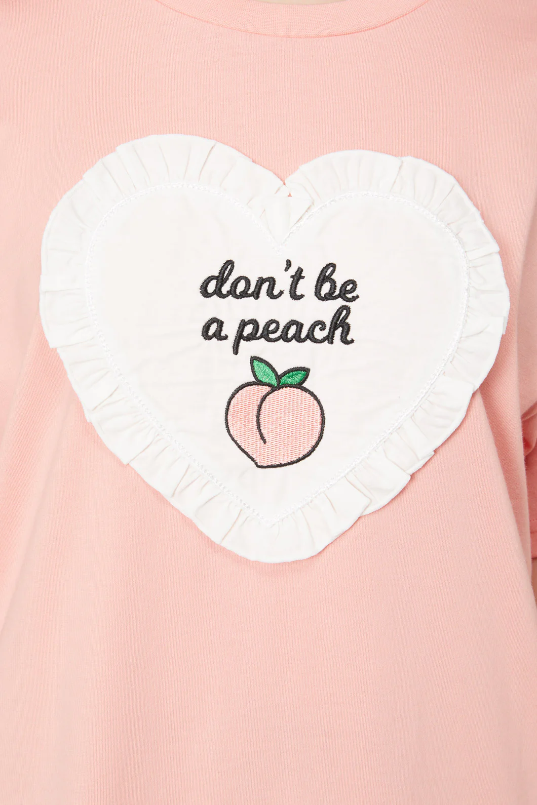 Peach Applique Cotton Tee - Image 5