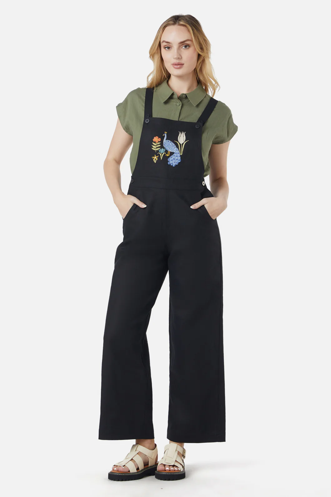 Peacock Emb Overalls - Image 2