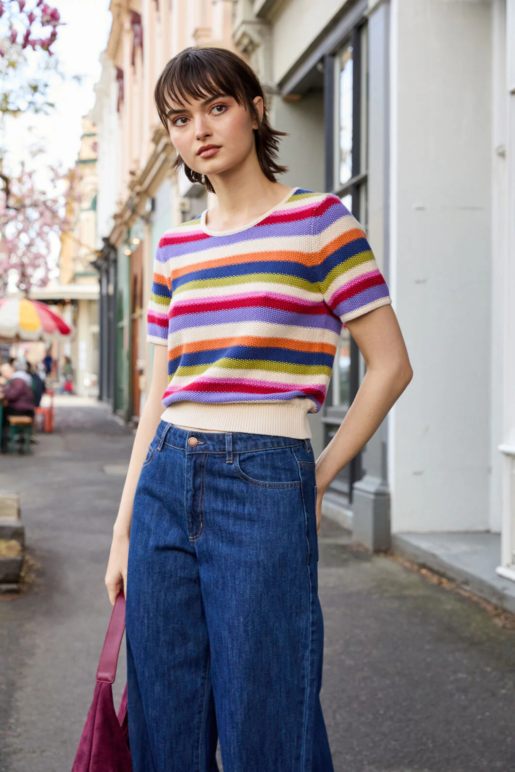 Perri Stripe Knit Top - Image 2