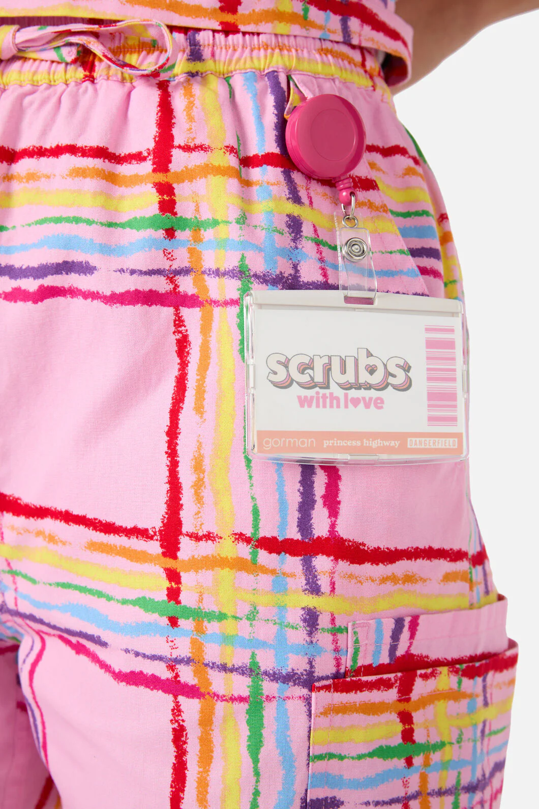 Pink Tartan Scrub Set - Image 10