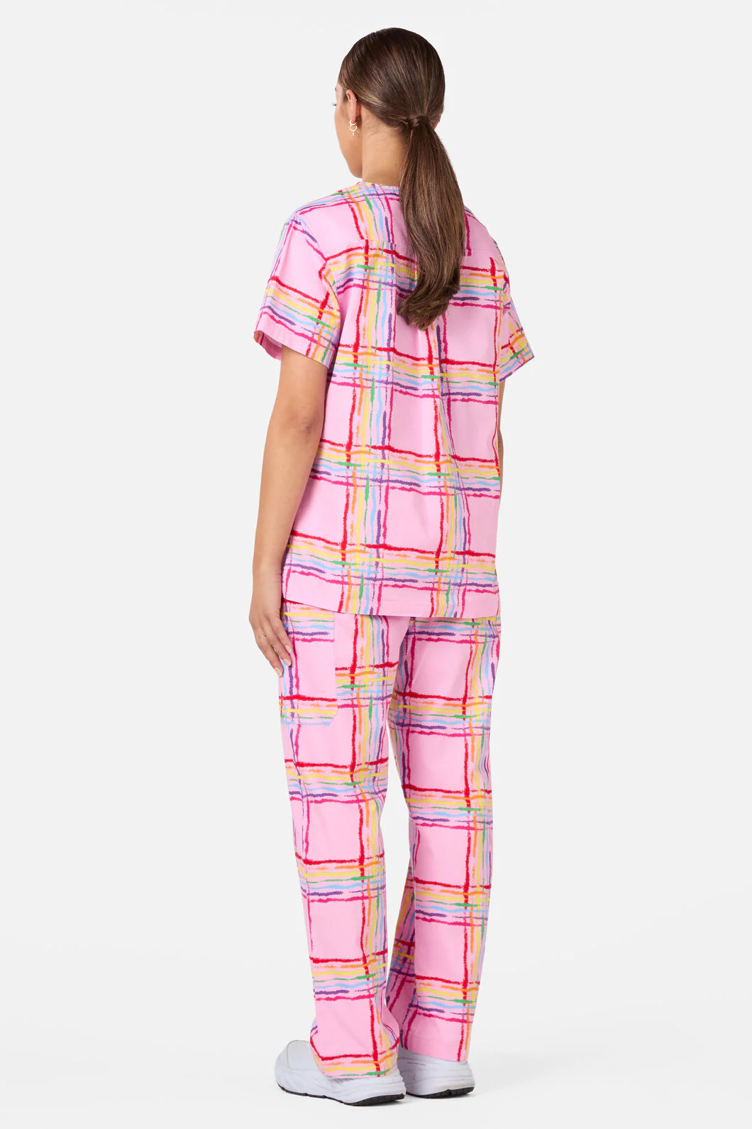 Pink Tartan Scrub Set - Image 5