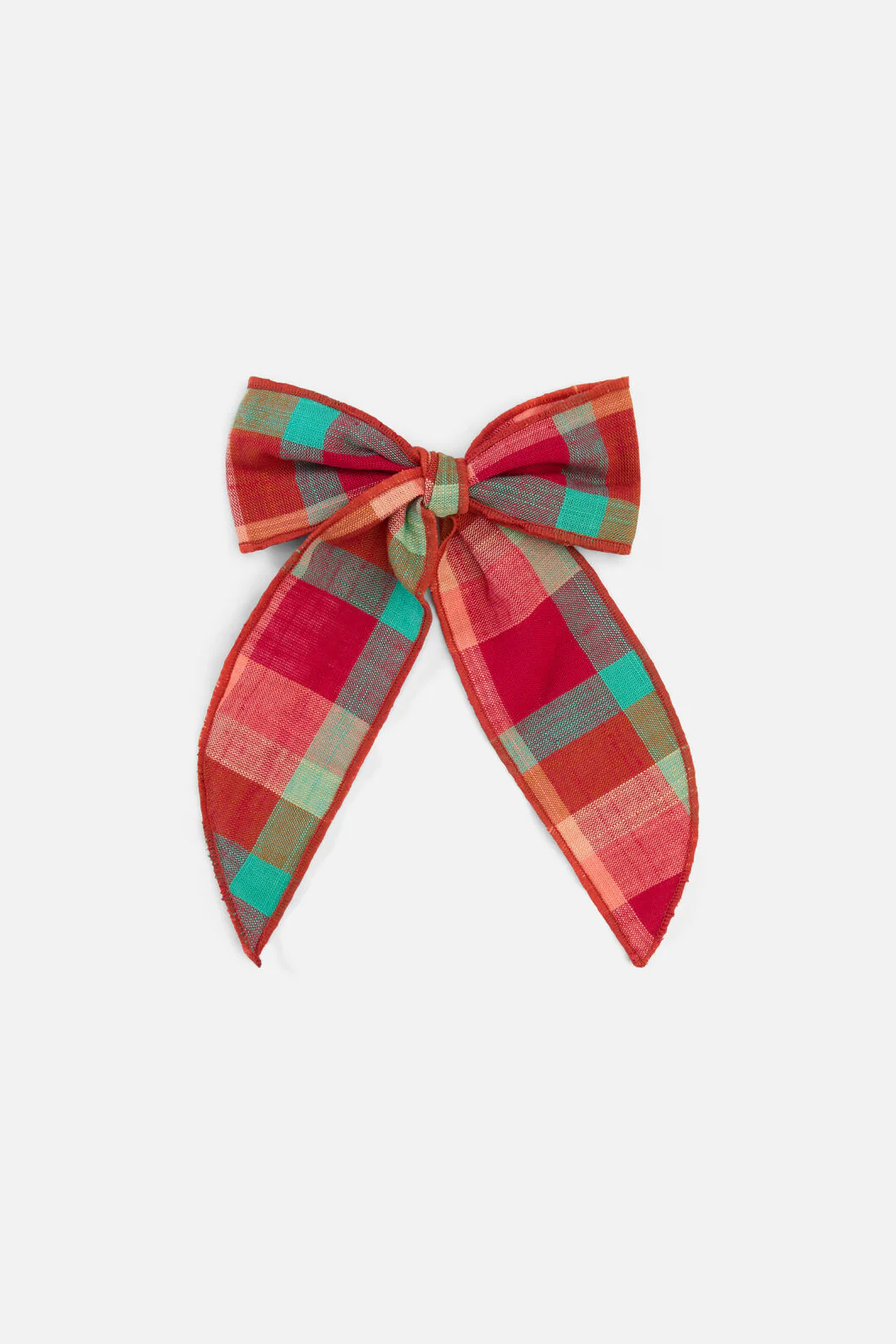 Piper Check Barrette Bow - Image 3