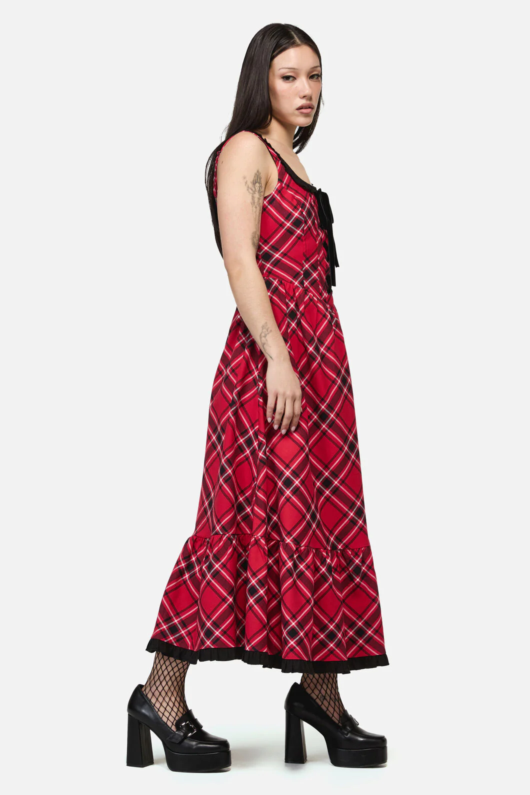 Piracy Punk Tartan Midi Dress - Image 2