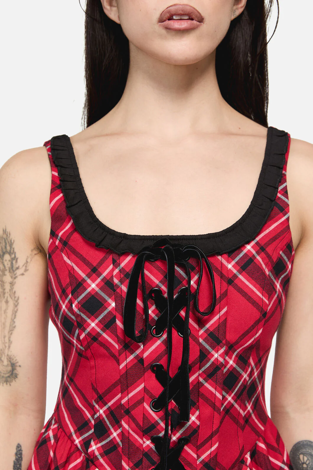 Piracy Punk Tartan Midi Dress - Image 5