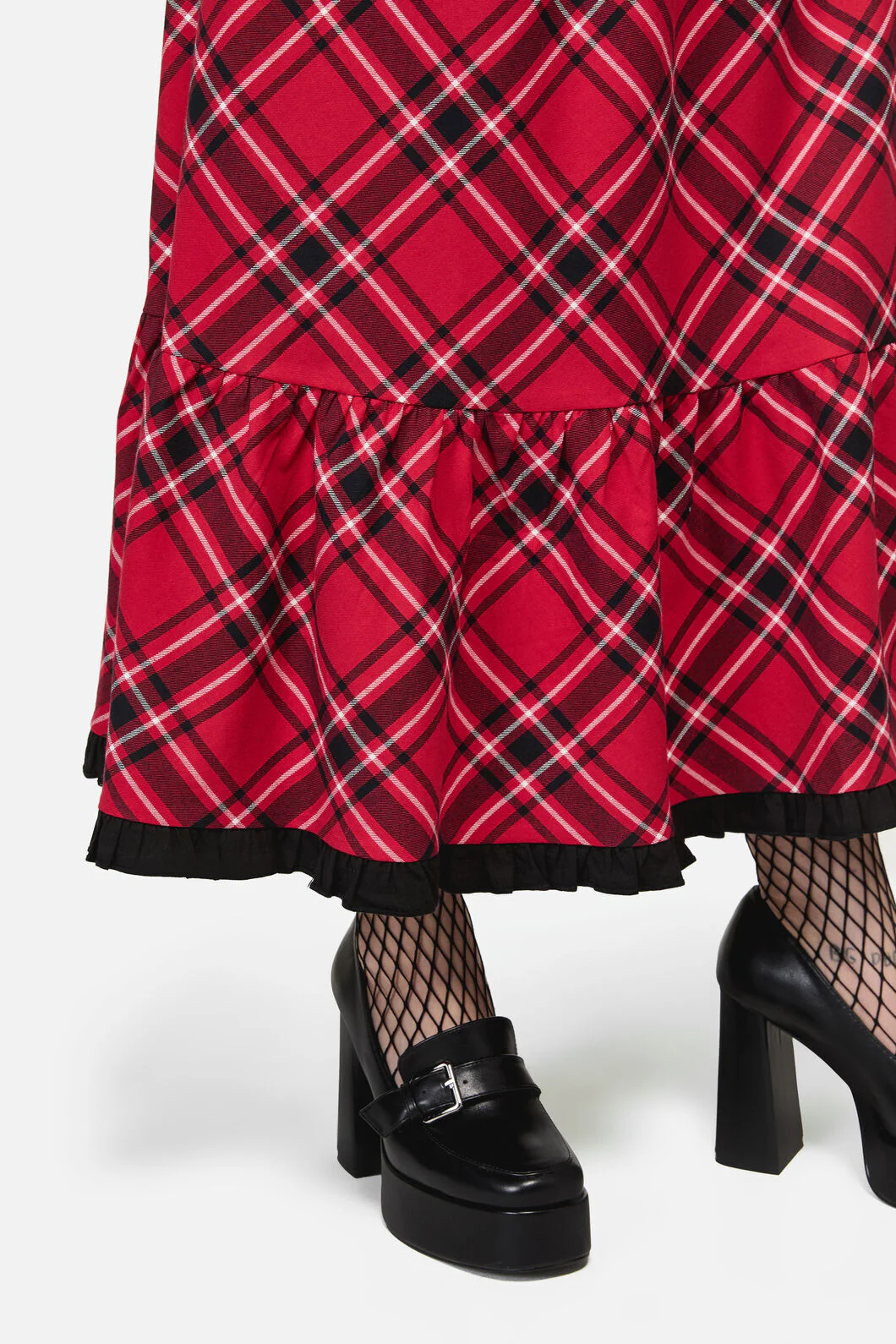 Piracy Punk Tartan Midi Dress - Image 6