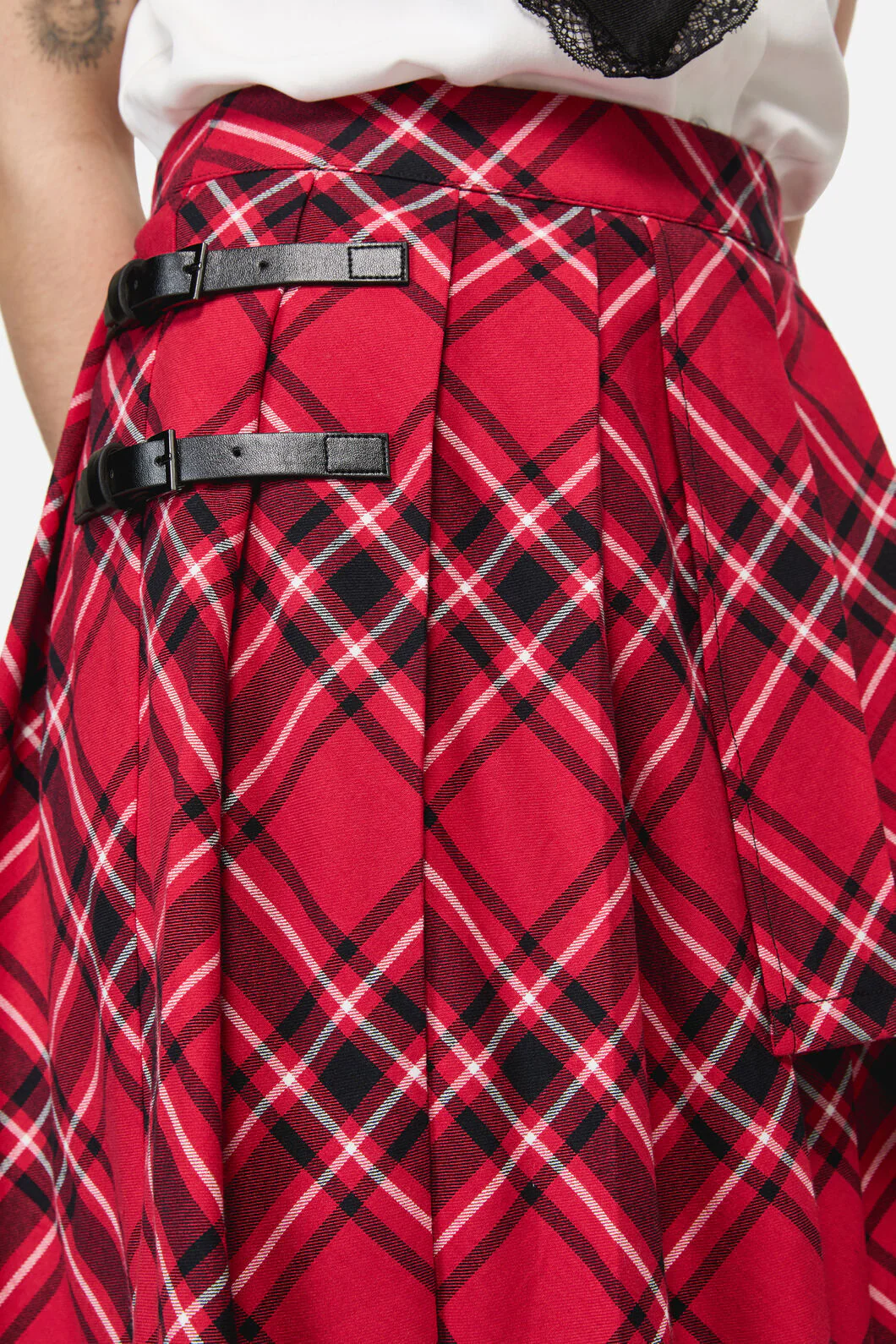 Piracy Punk Tartan Midi Skirt - Image 5