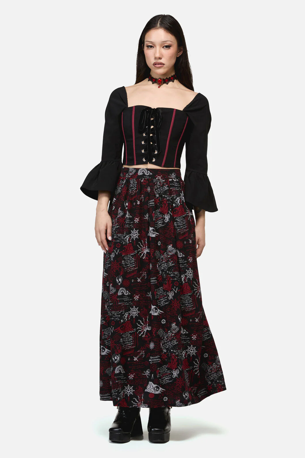 Pirate Contrast Goth Corset