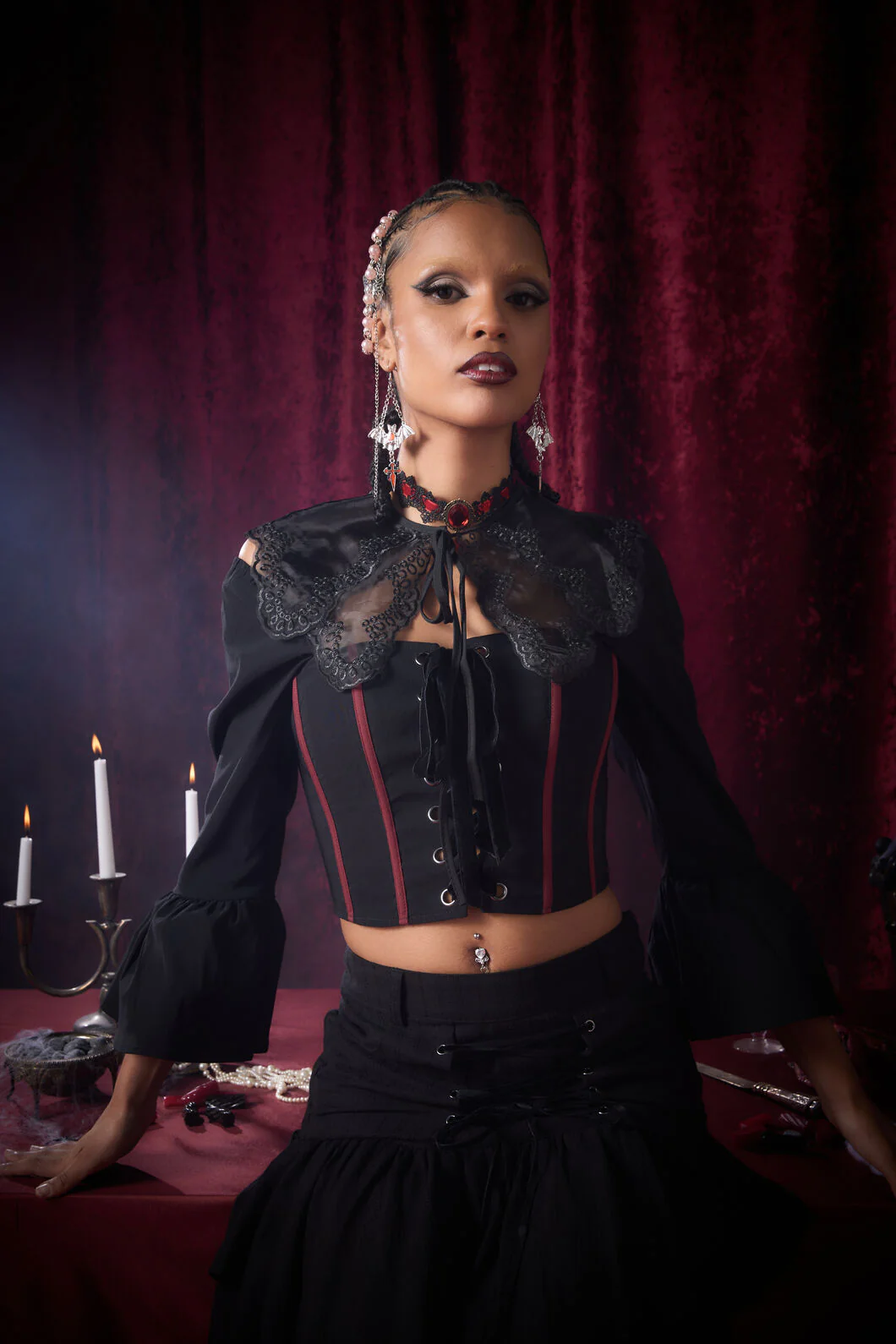 Pirate Contrast Goth Corset - Image 3