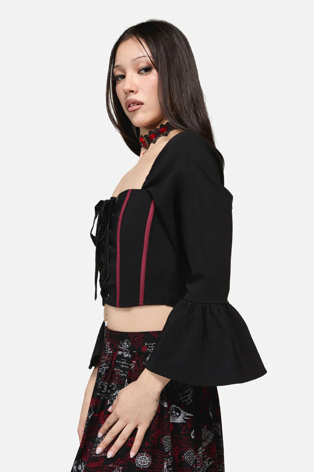 Pirate Contrast Goth Corset - Image 4