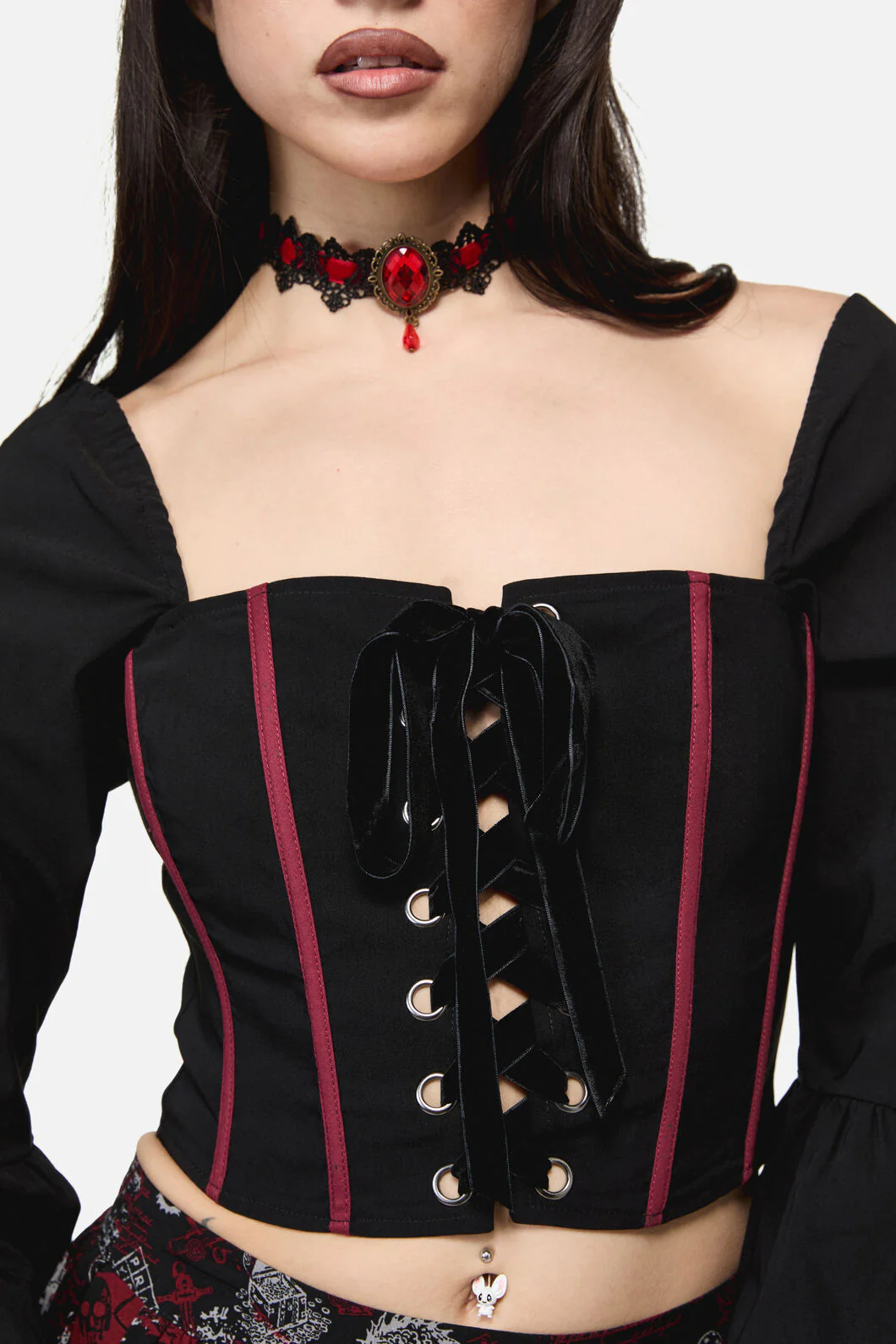 Pirate Contrast Goth Corset - Image 7
